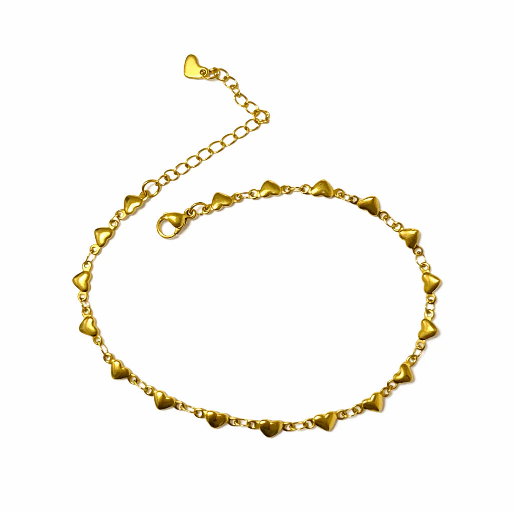Gold Heart Anklet