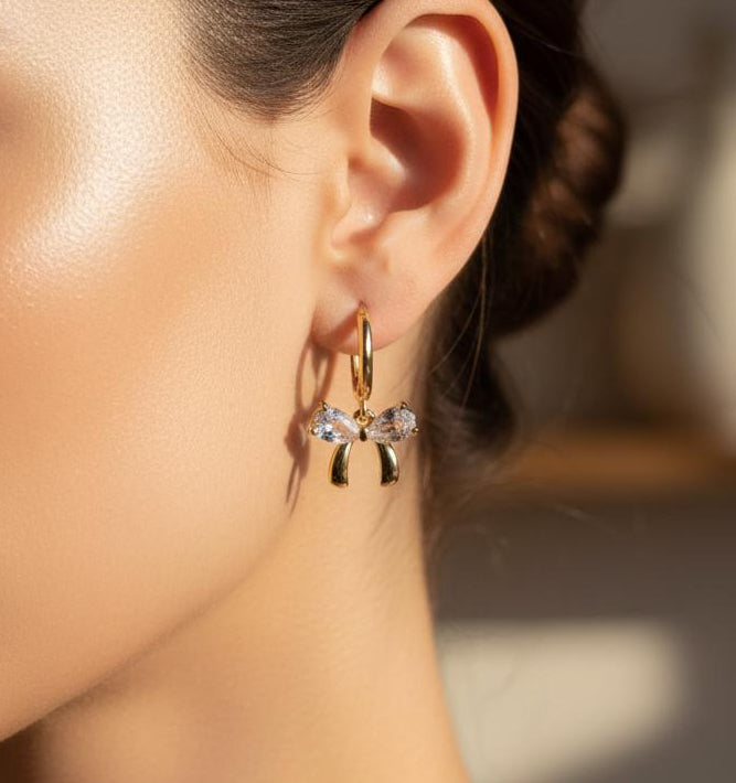 Bow Hoop earrings
