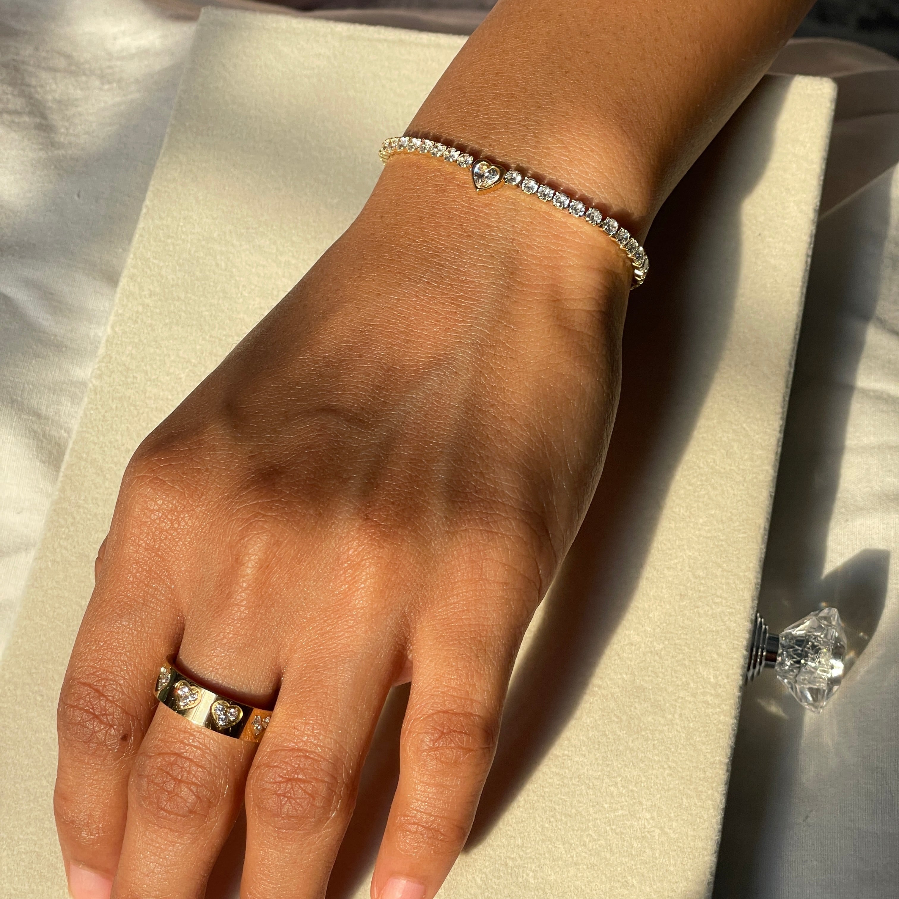 Tennis Heart Bracelet