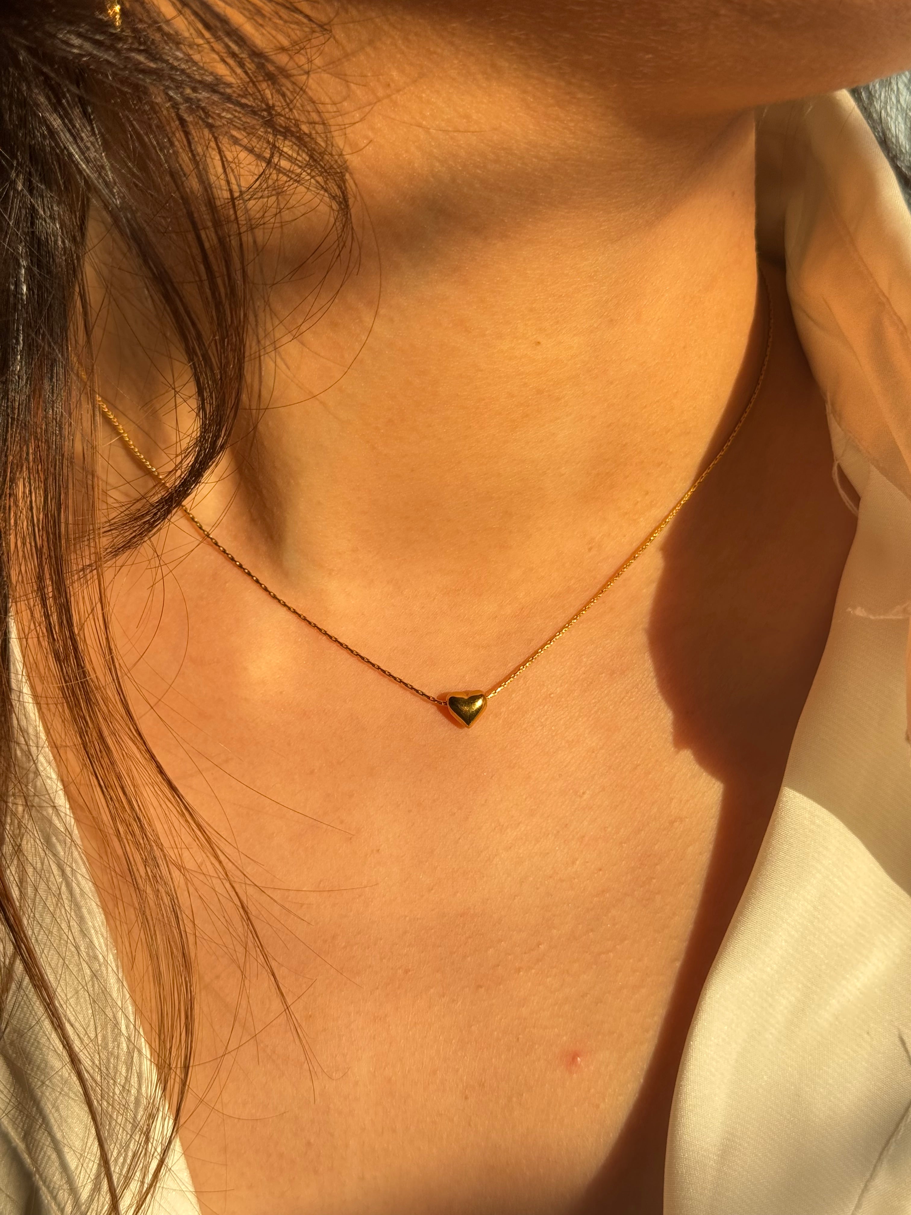 Small Gold Heart Necklace