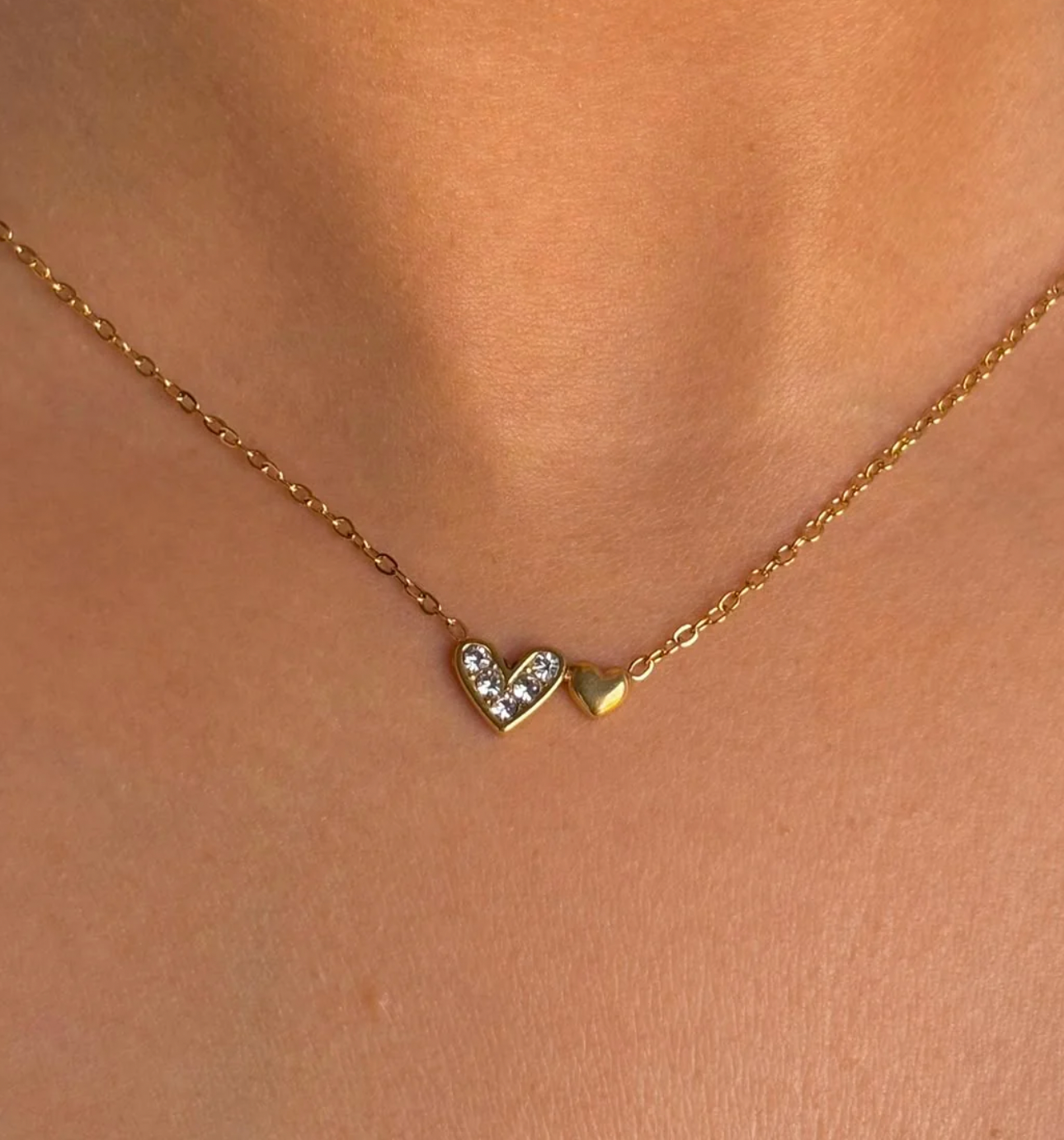 Side Hearts Necklace 💕