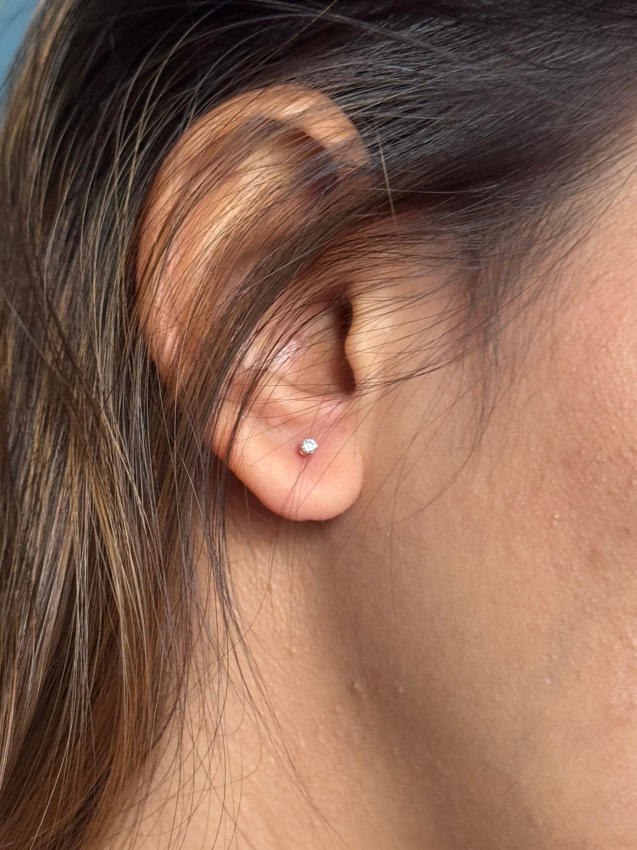 Unisex Dainty Diamond Earrings