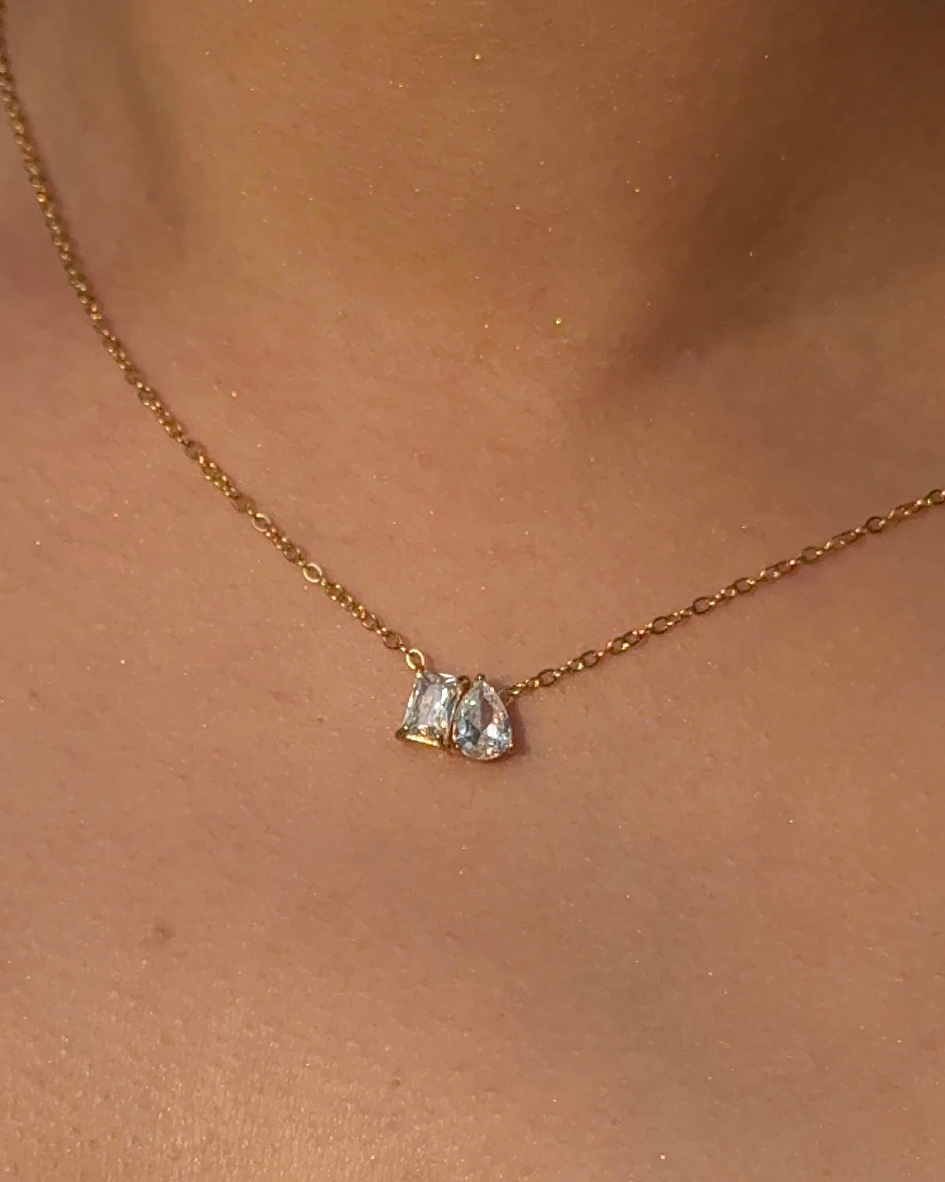 Diamond Stone Necklace
