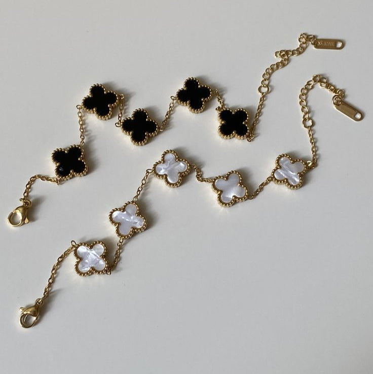 Clover Bracelet (Black & White 2 in one)