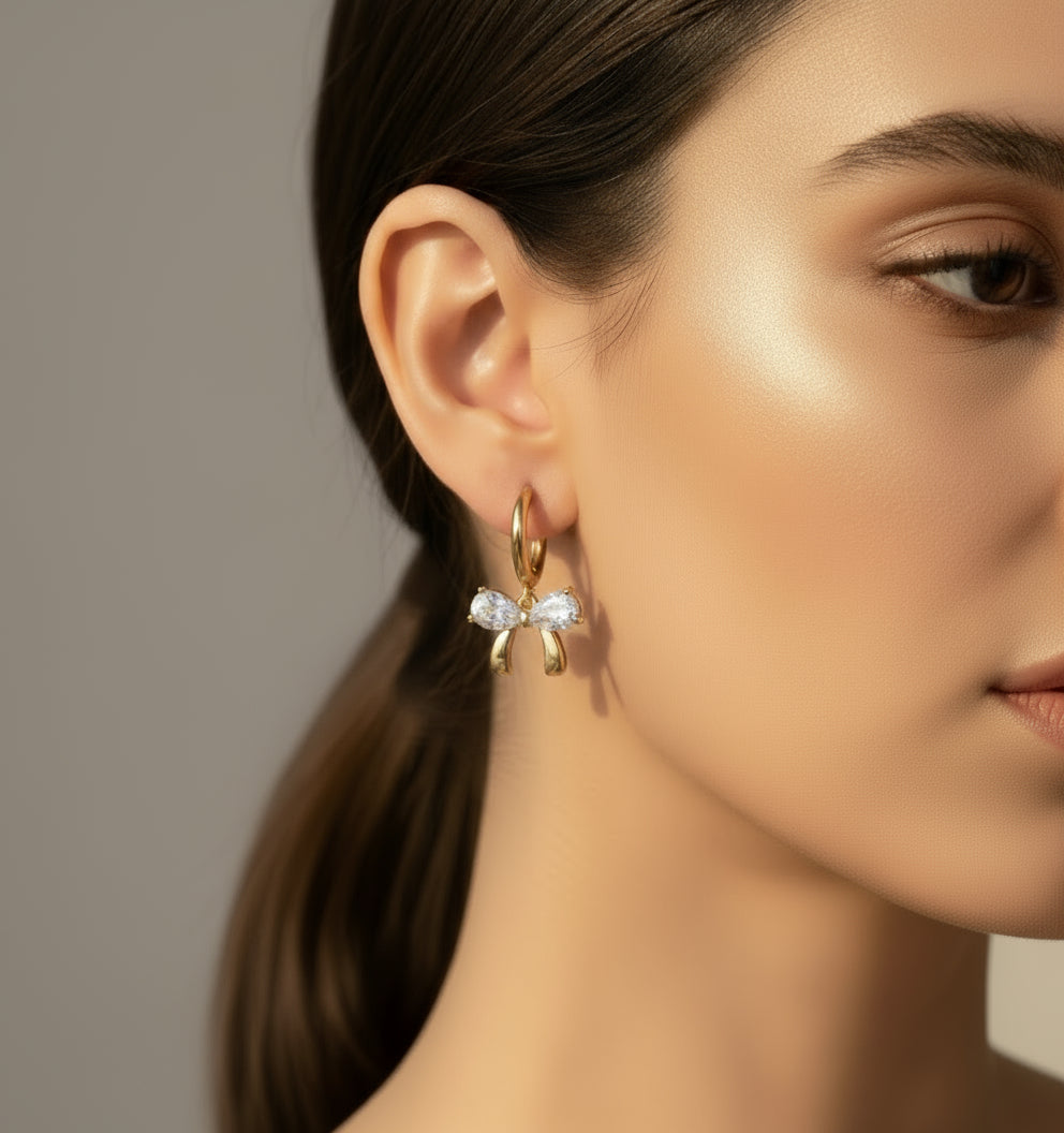 Bow Hoop earrings
