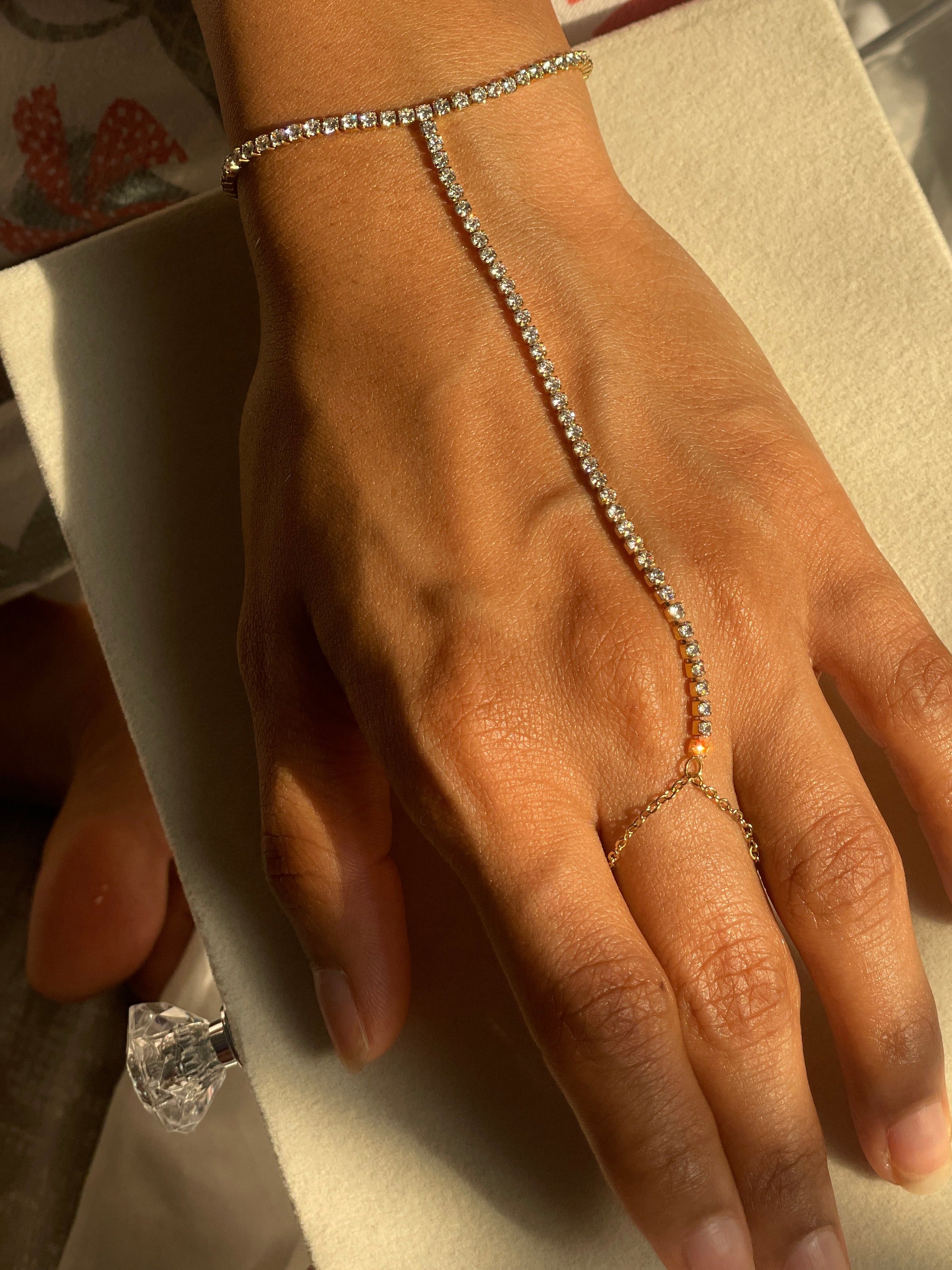 Tennis Diamond Hand Chain