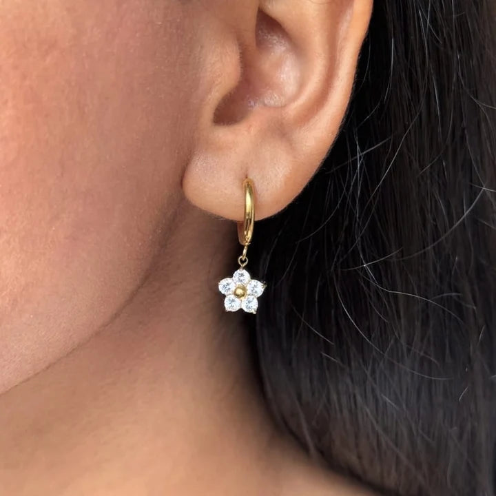 Flower Earrings and Necklace Combo
