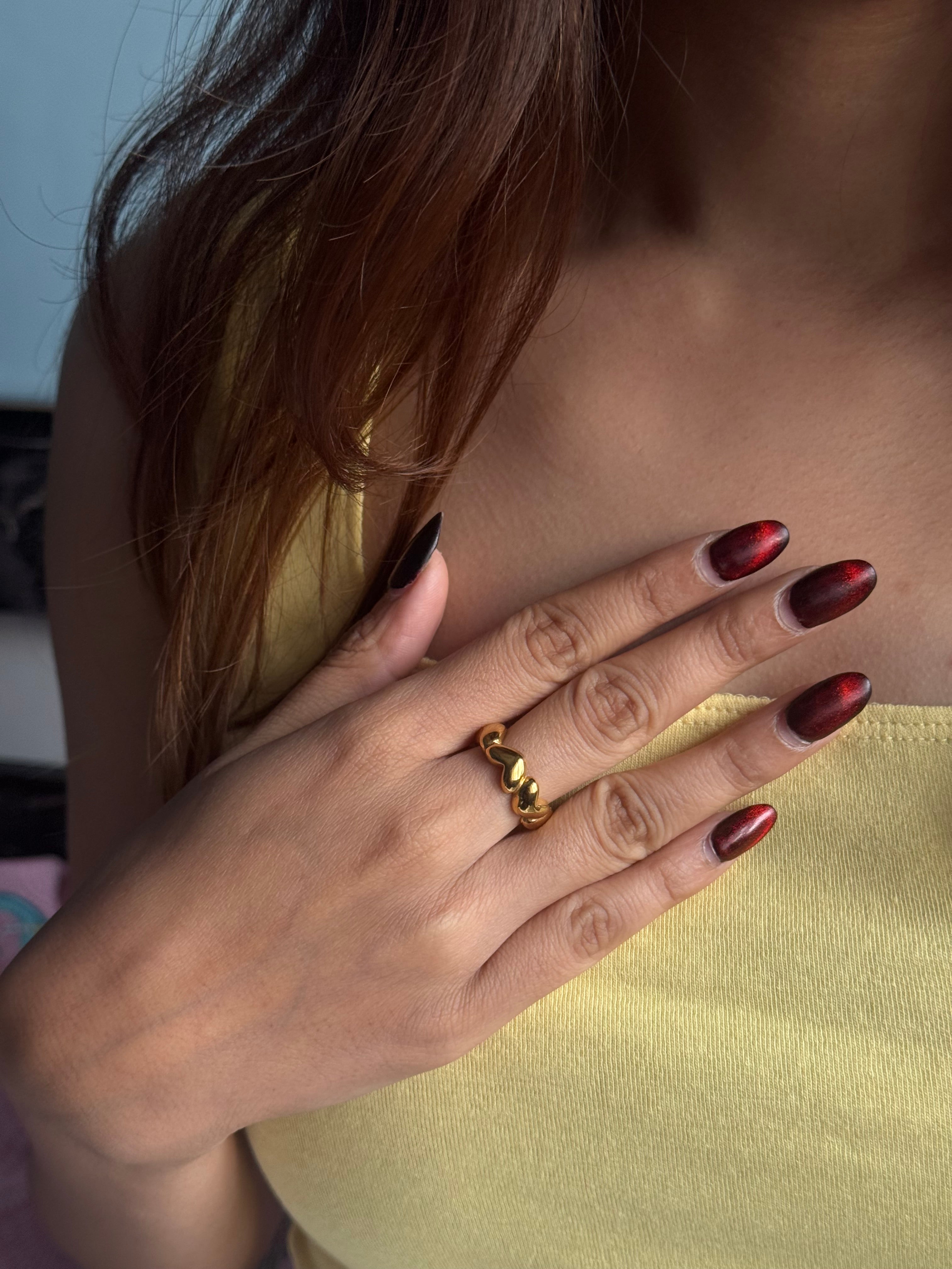Chunky Twisted Heart Ring