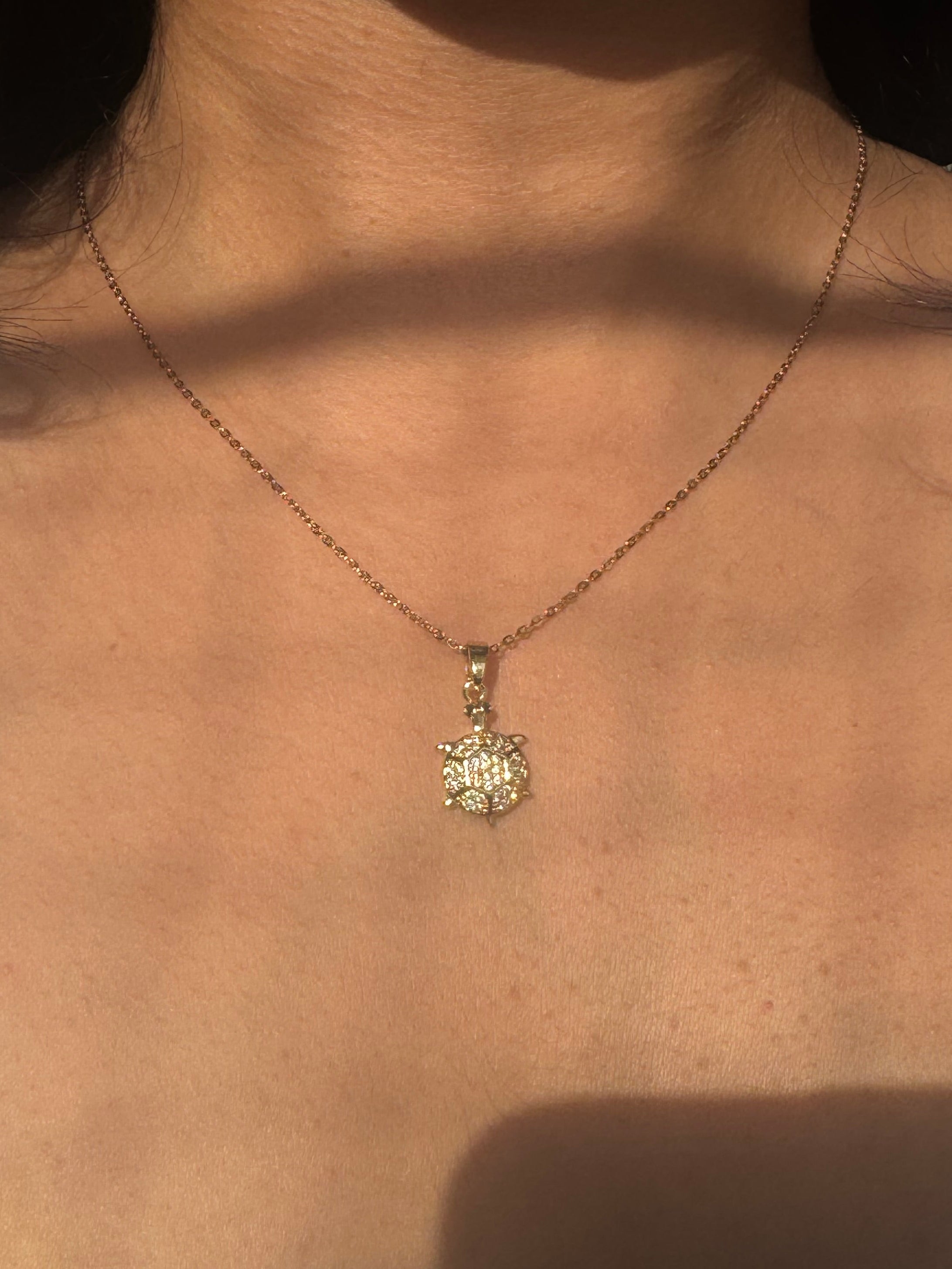 Baby turtle necklace