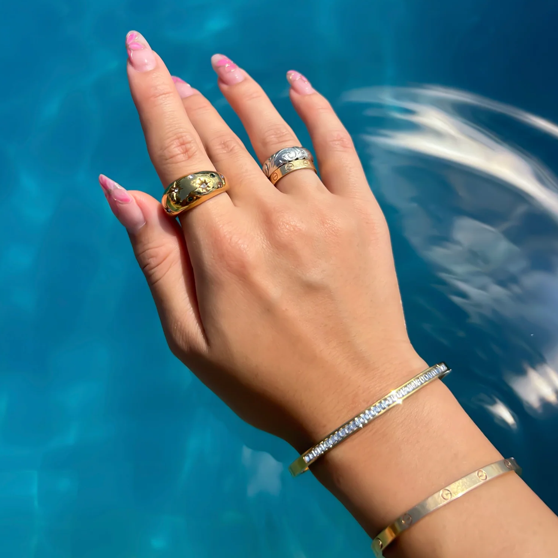 Half Diamond Bangle