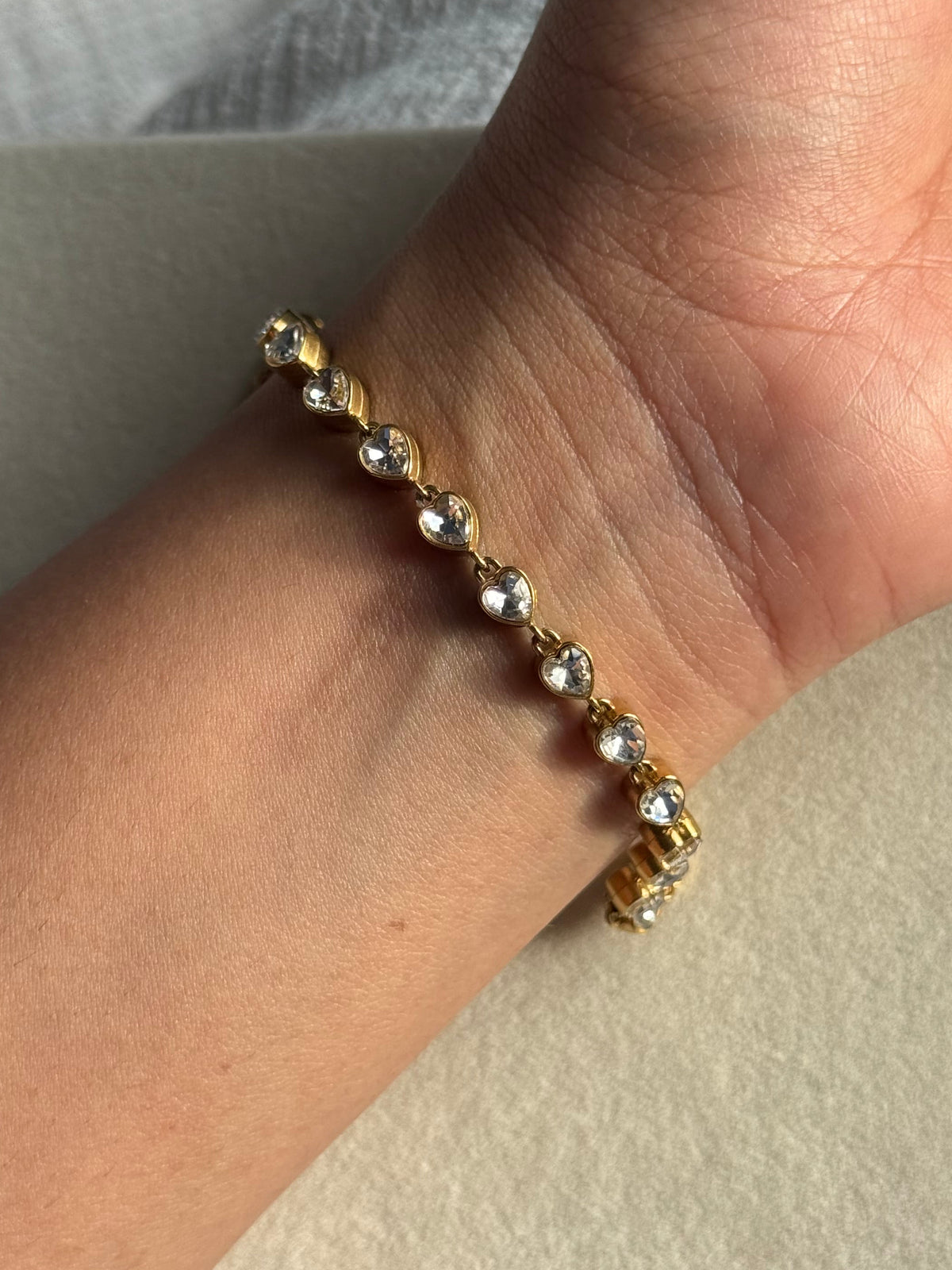 Heart Tennis Bracelet