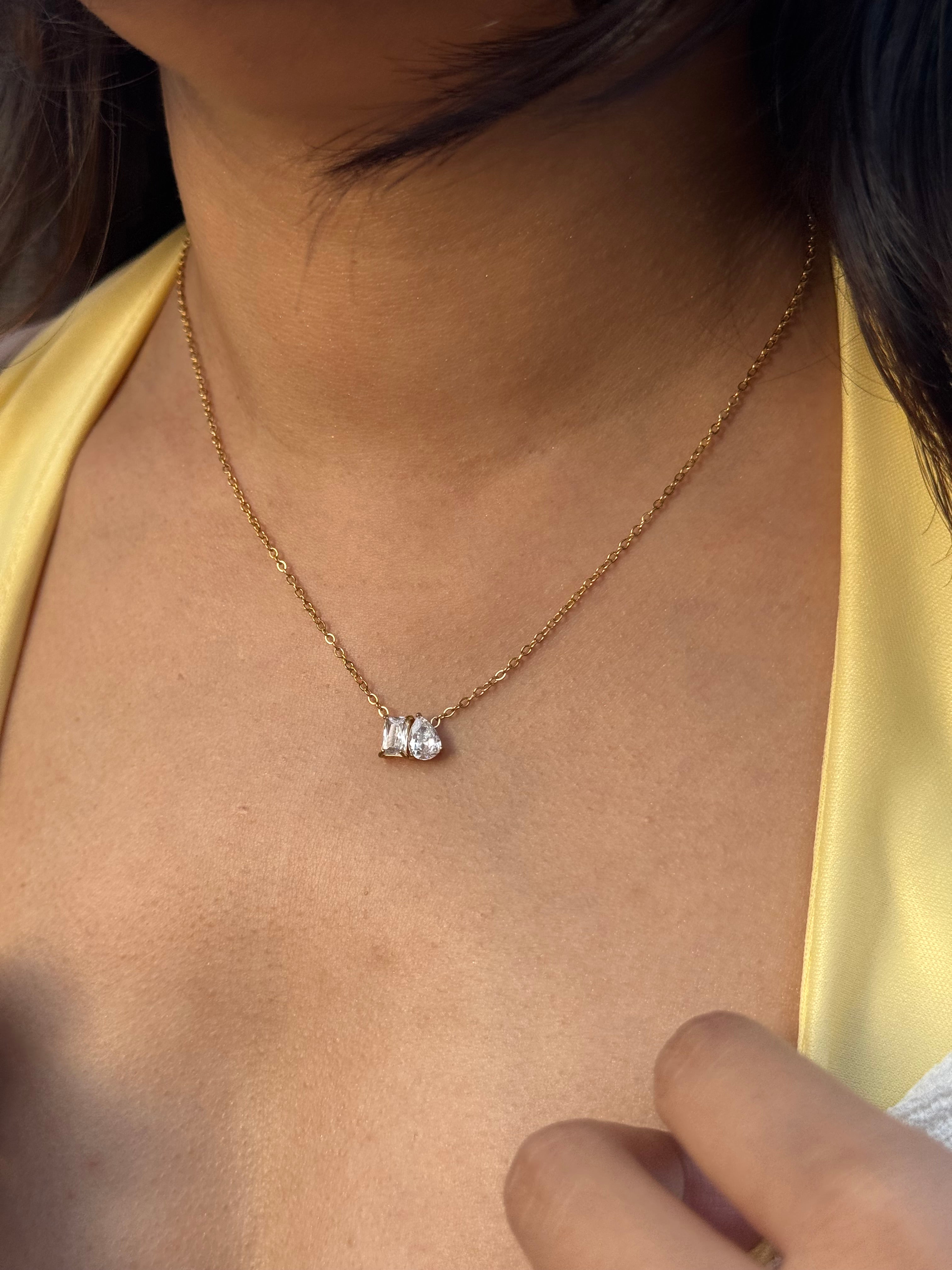 Diamond Stone Necklace