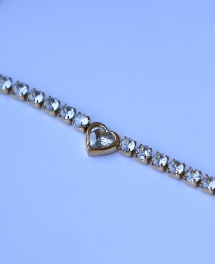 Tennis Heart Bracelet