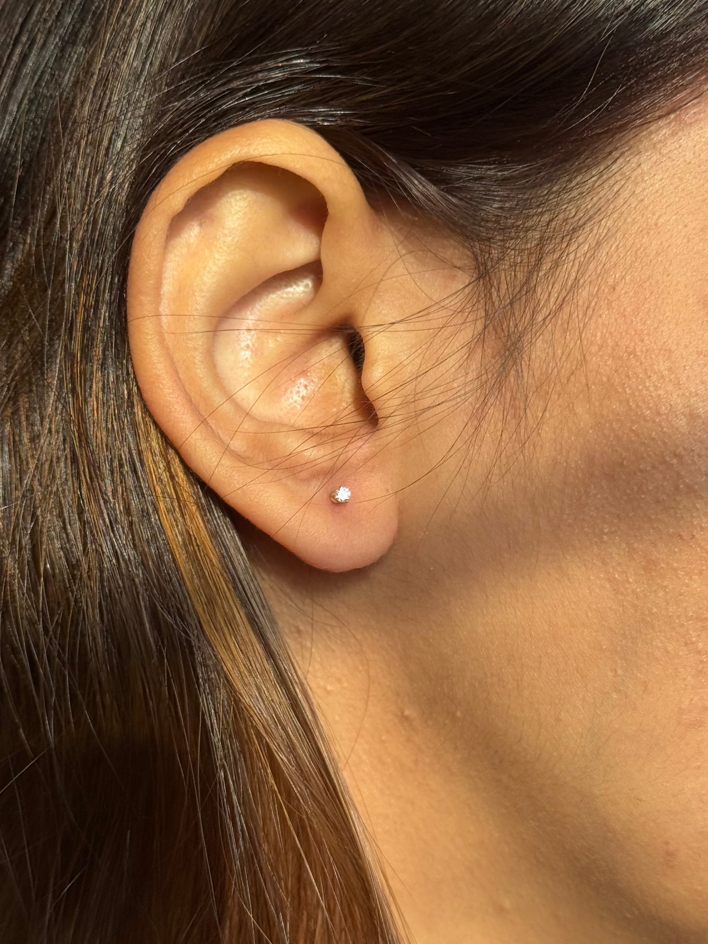 Unisex Dainty Diamond Earrings