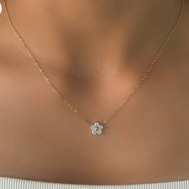 Flower Earrings and Necklace Combo