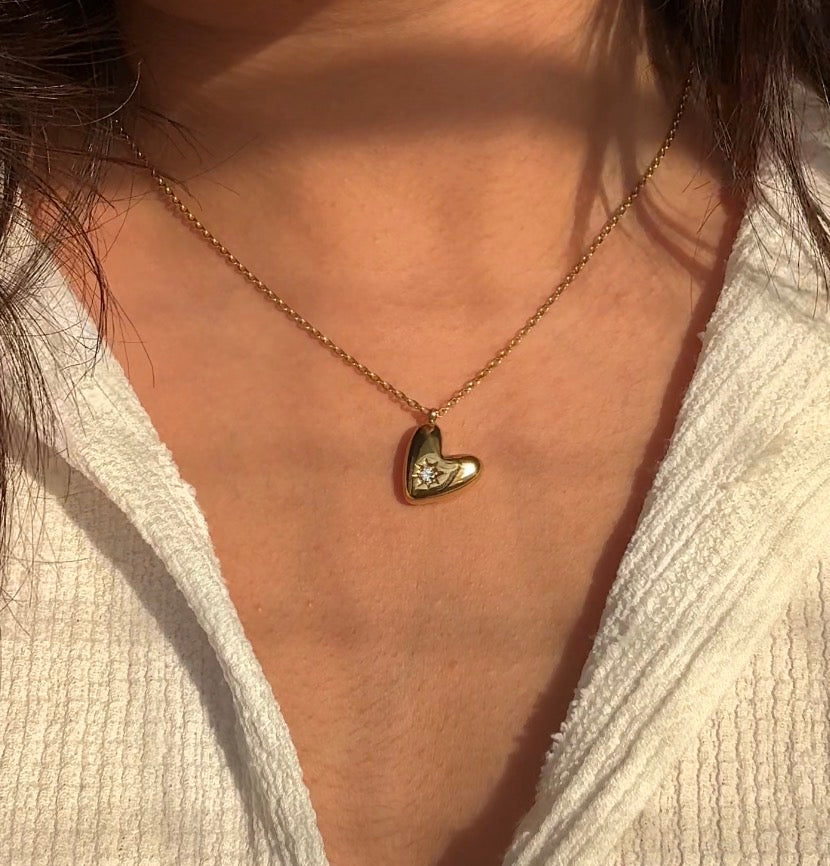 Cross Bold Heart Necklace