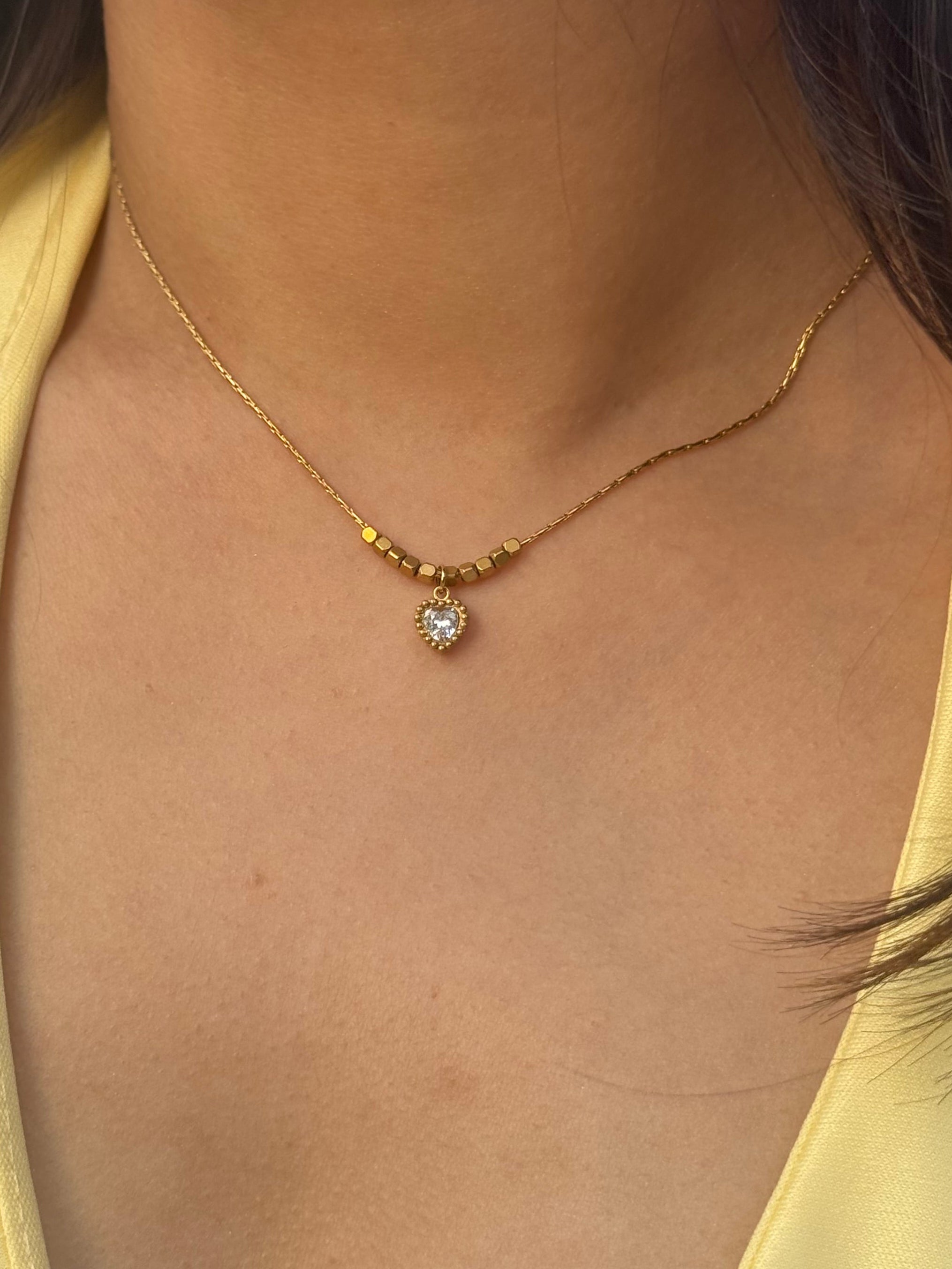 Heart Rock Necklace