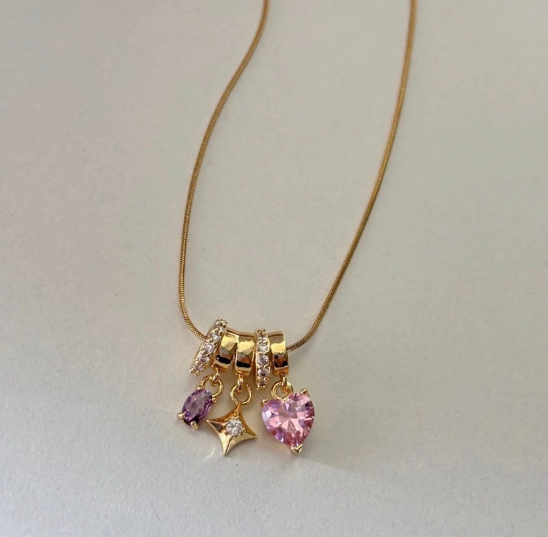 Pink Heart Promise Necklace 💗
