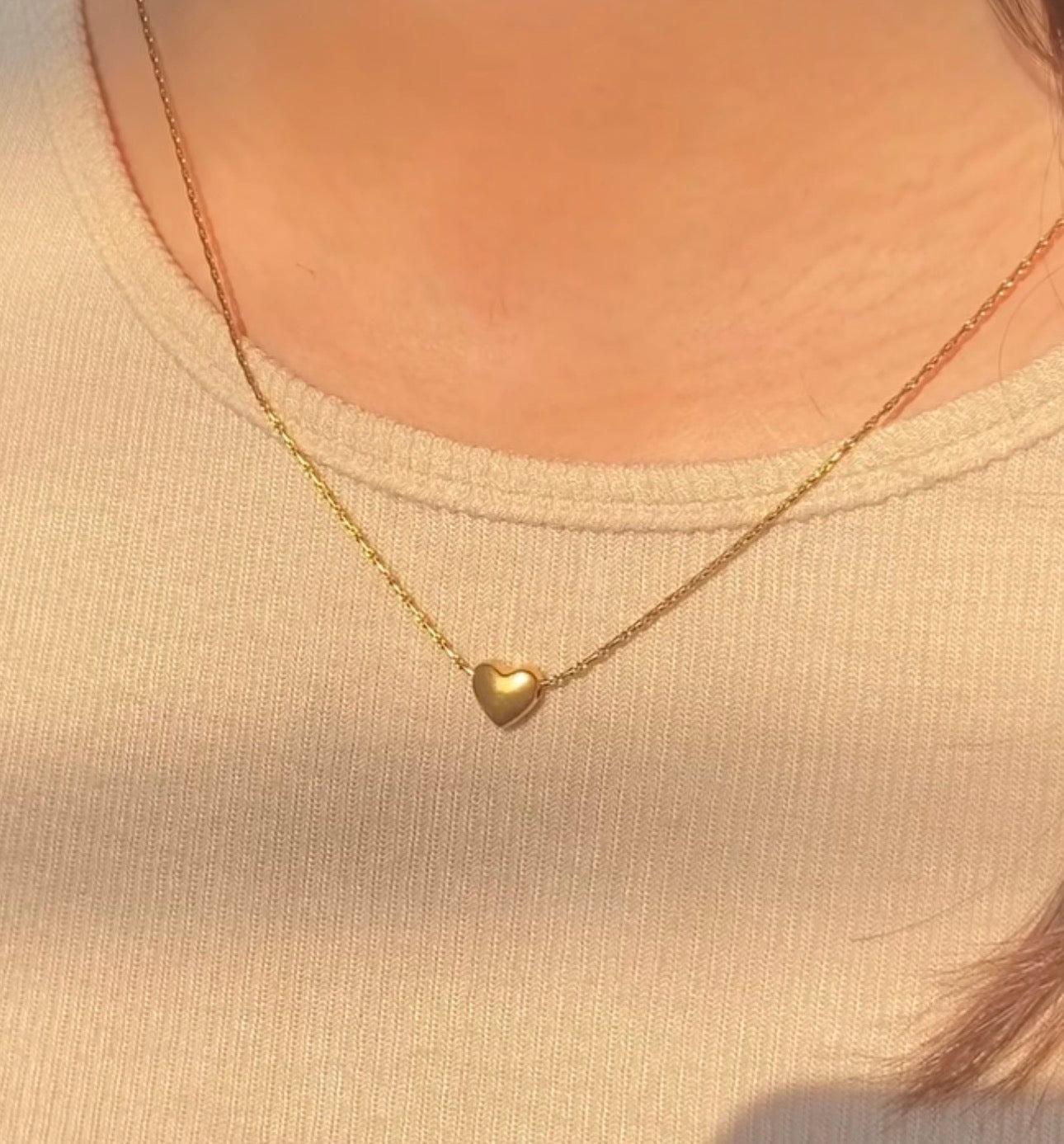 Small Gold Heart Necklace