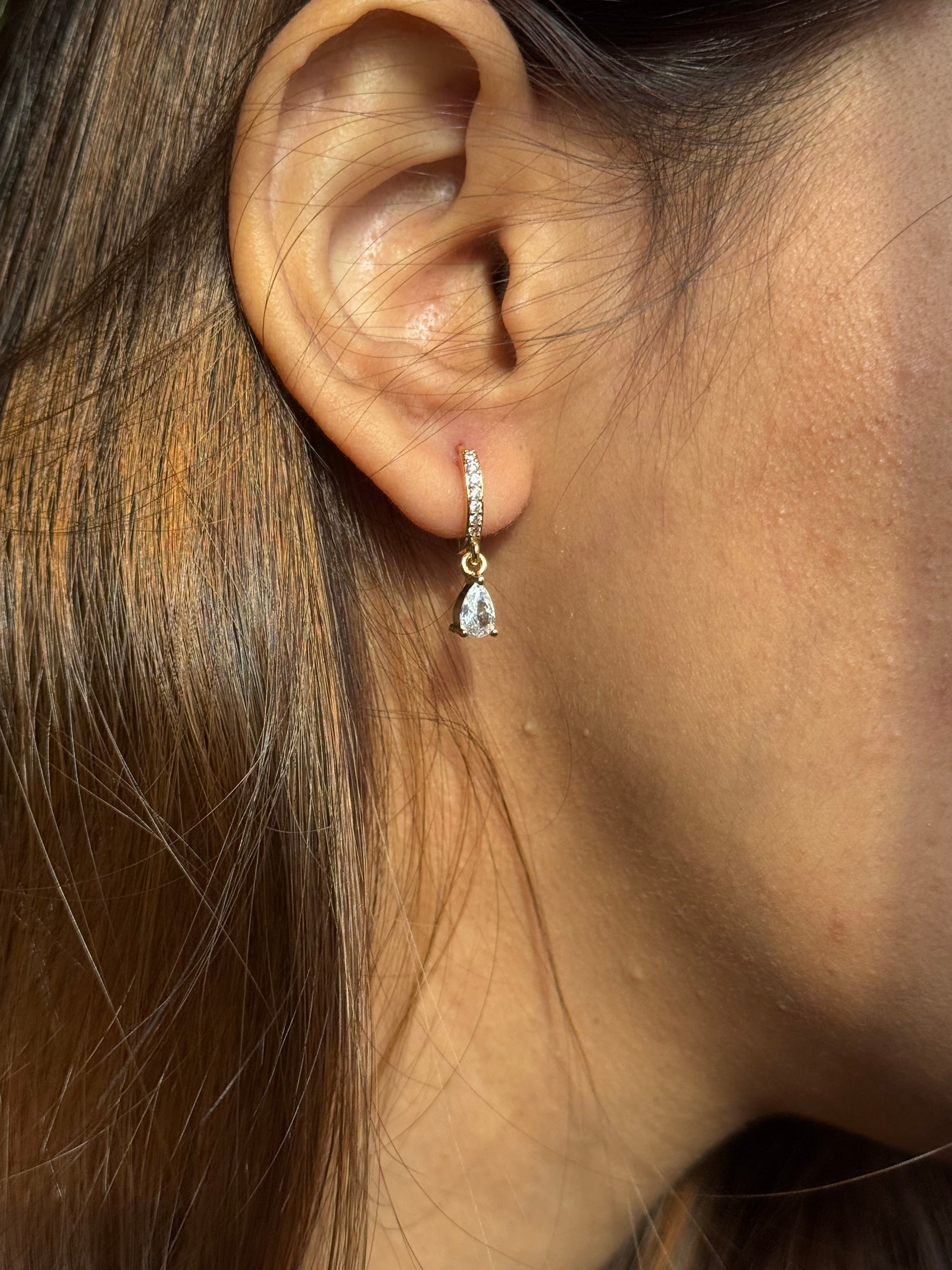 Drop Diamond Earrings