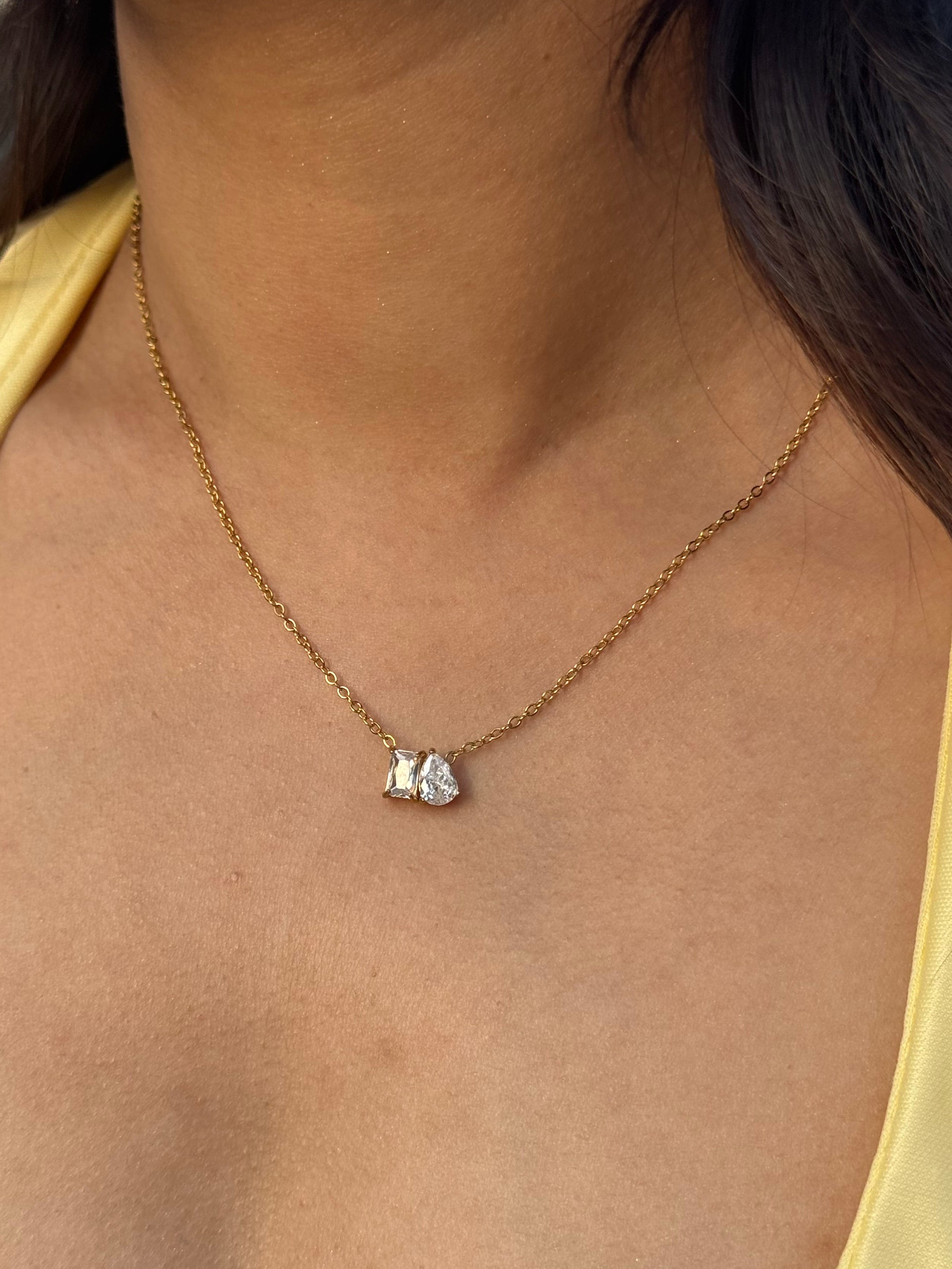 Diamond Stone Necklace