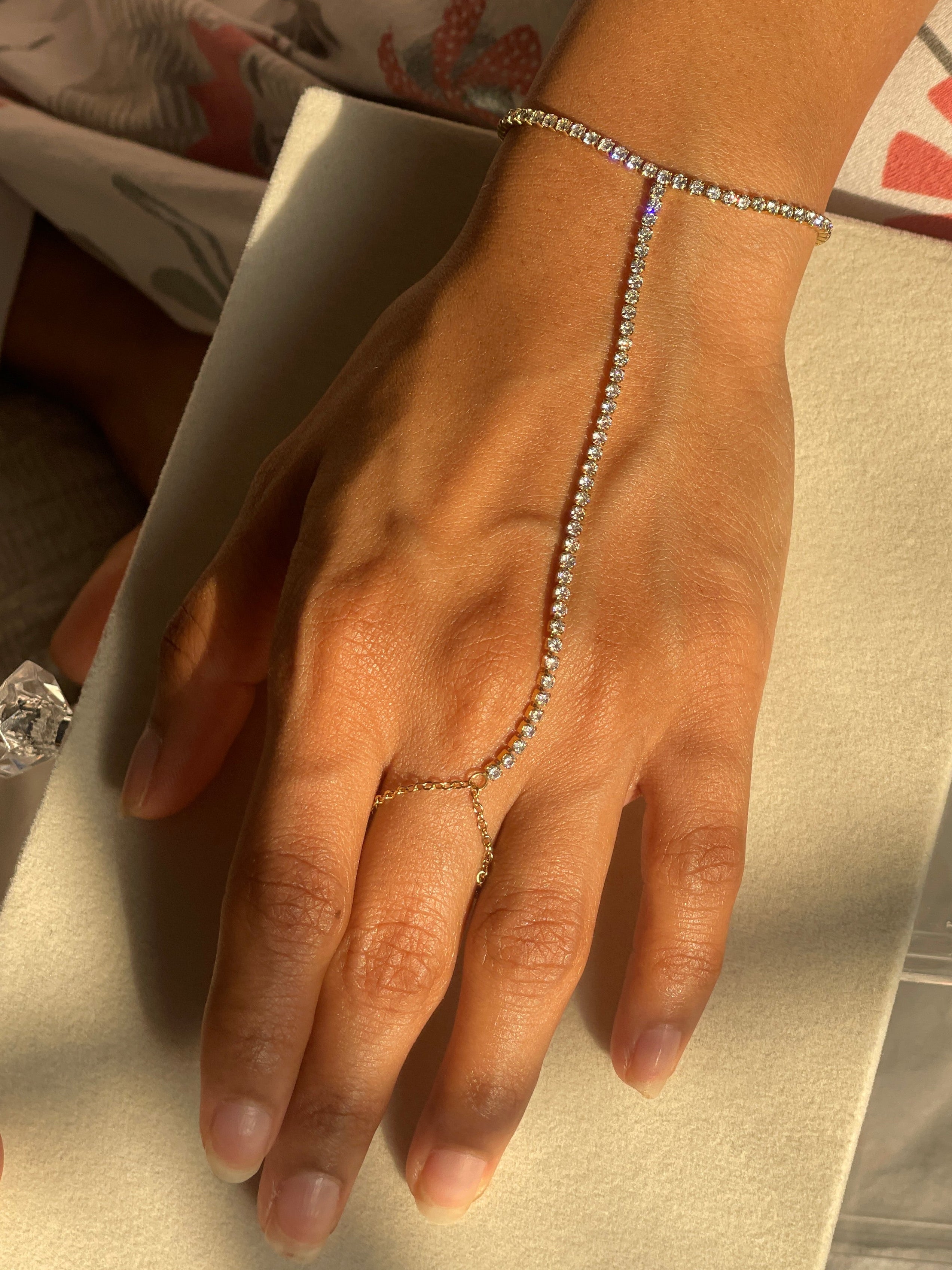 Tennis Diamond Hand Chain