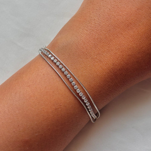 3 Layer Silver bracelet