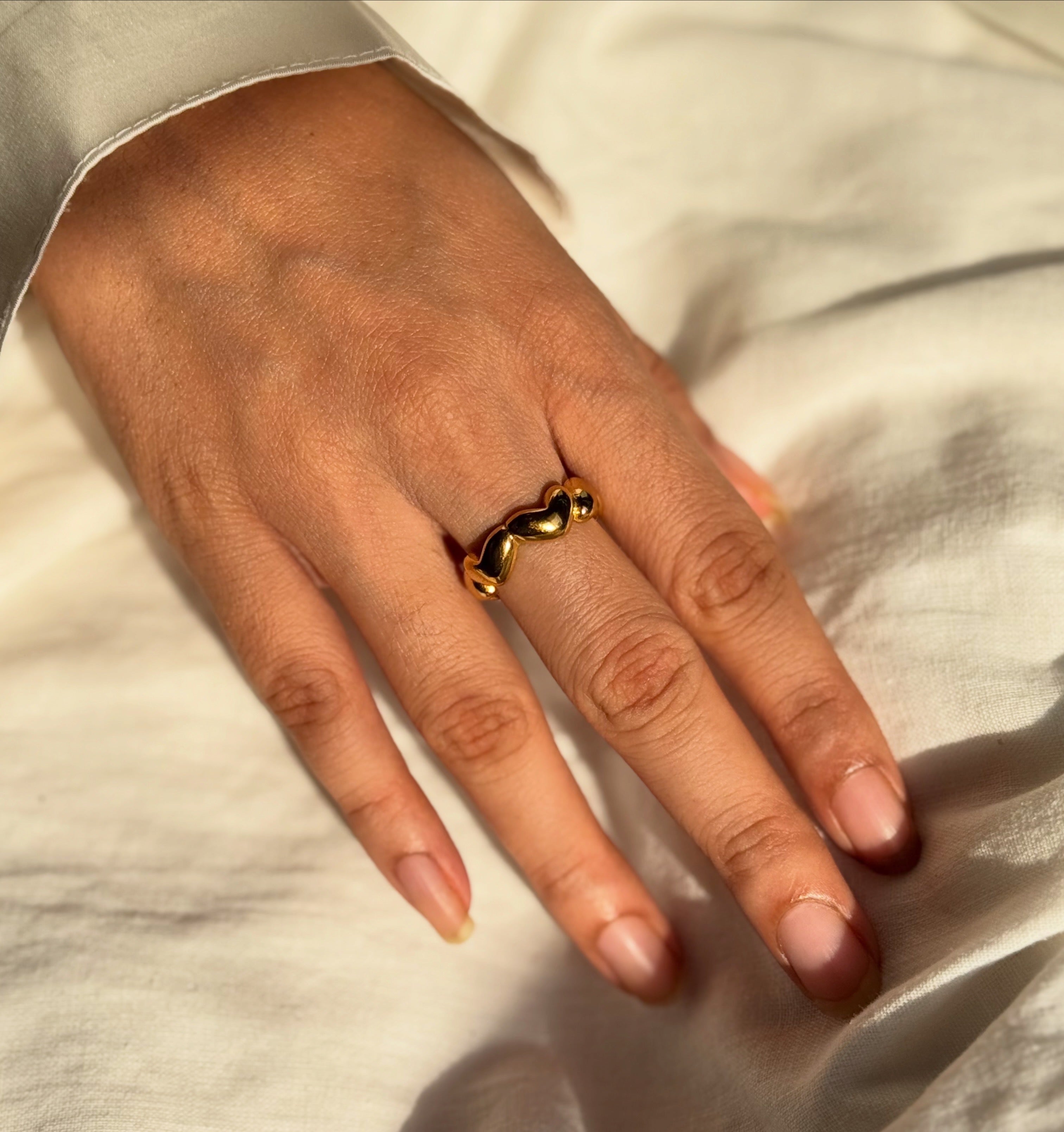 Chunky Twisted Heart Ring