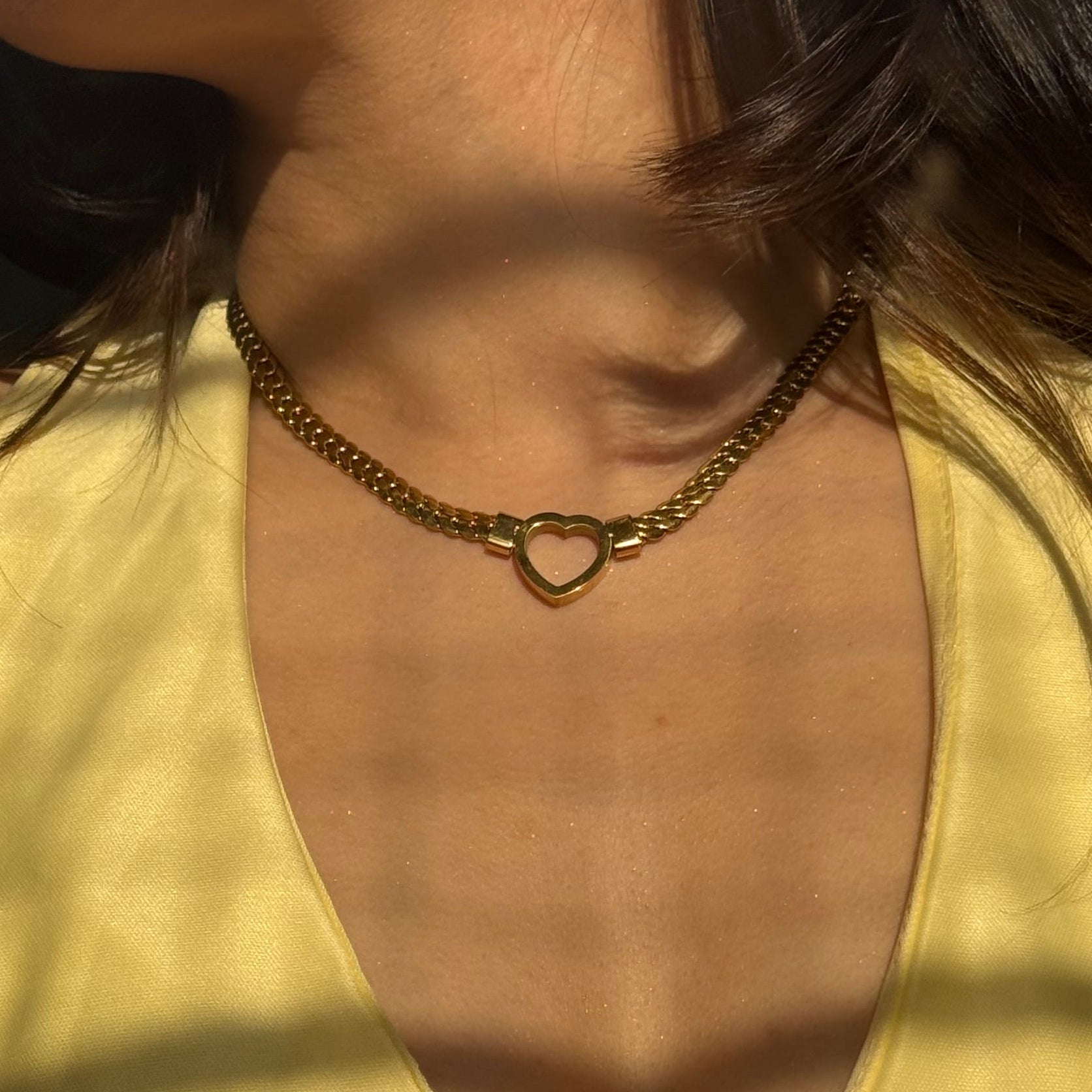 Bold Heart Choker Necklace