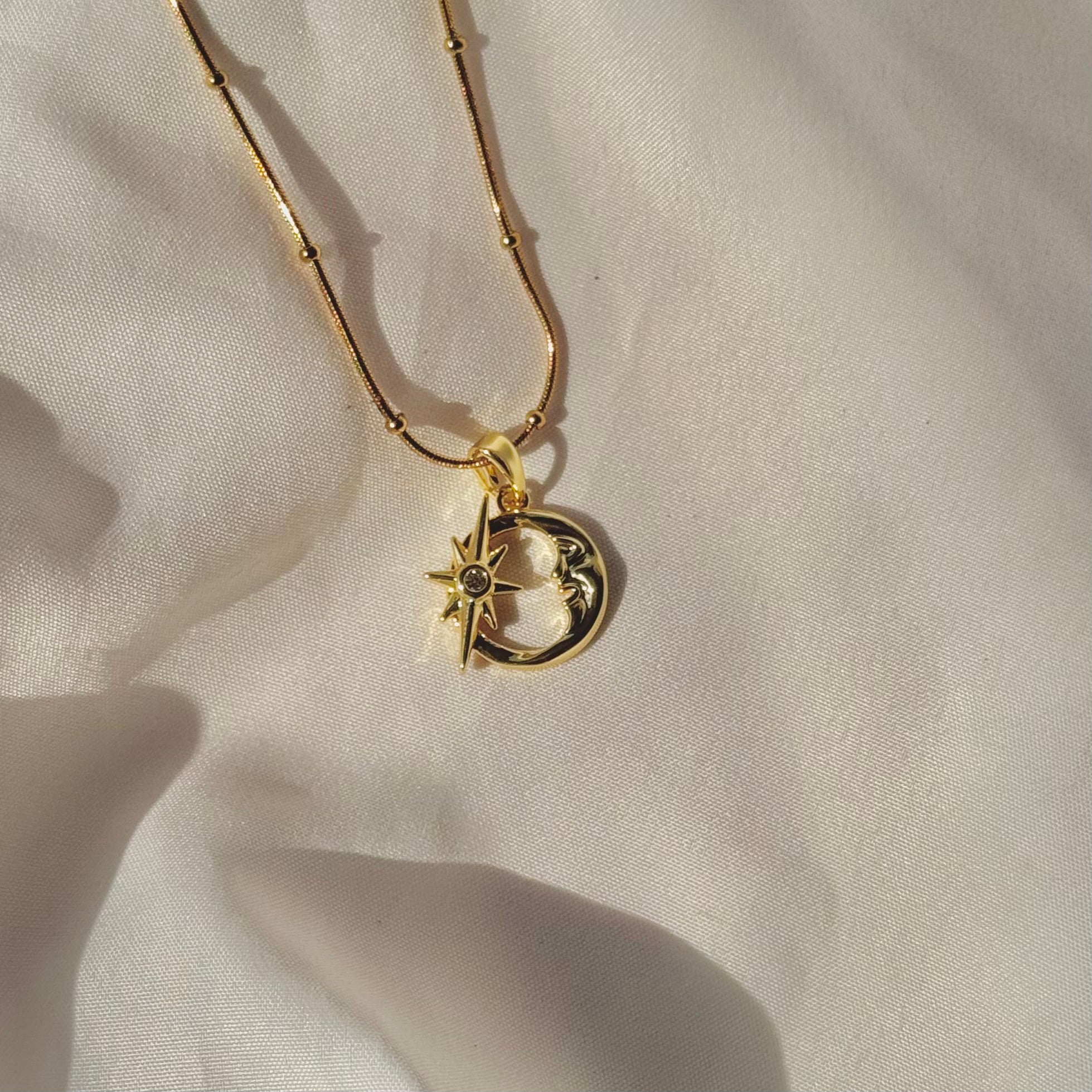 Moon star necklace