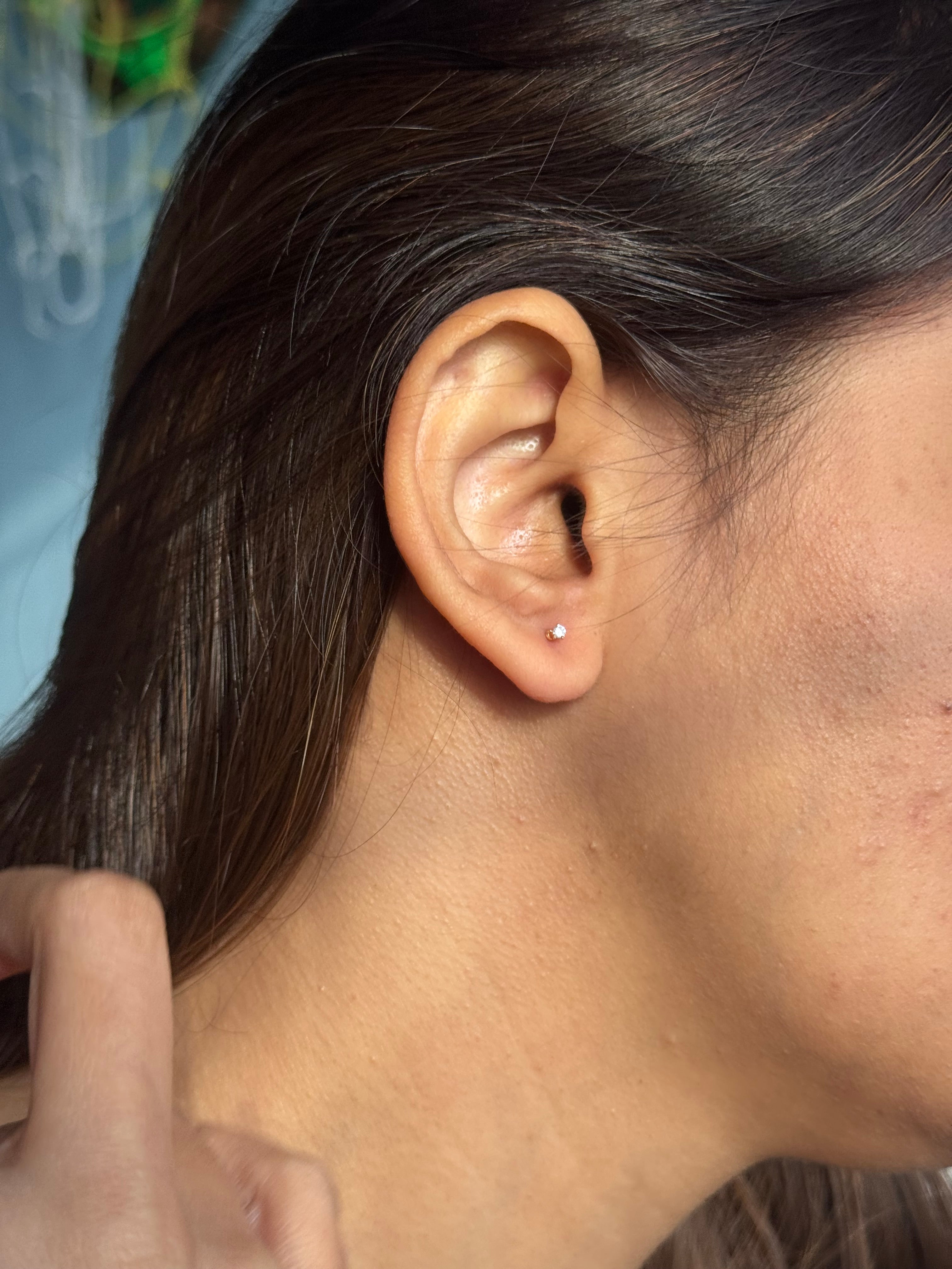 Unisex Dainty Diamond Earrings