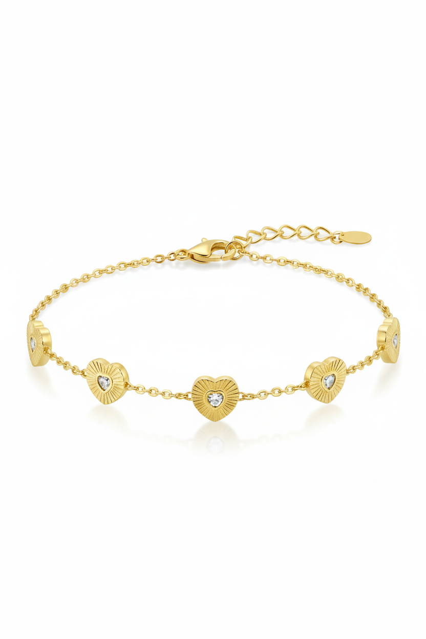 Golden heart bracelet
