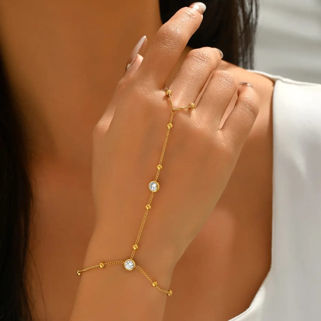 Circle Diamond Hand Chain